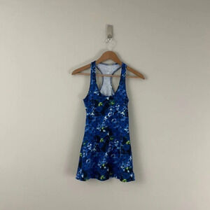 Lululemon Cool Racerback Tank Windy Blooms Sapphire Blue Multi Size 4